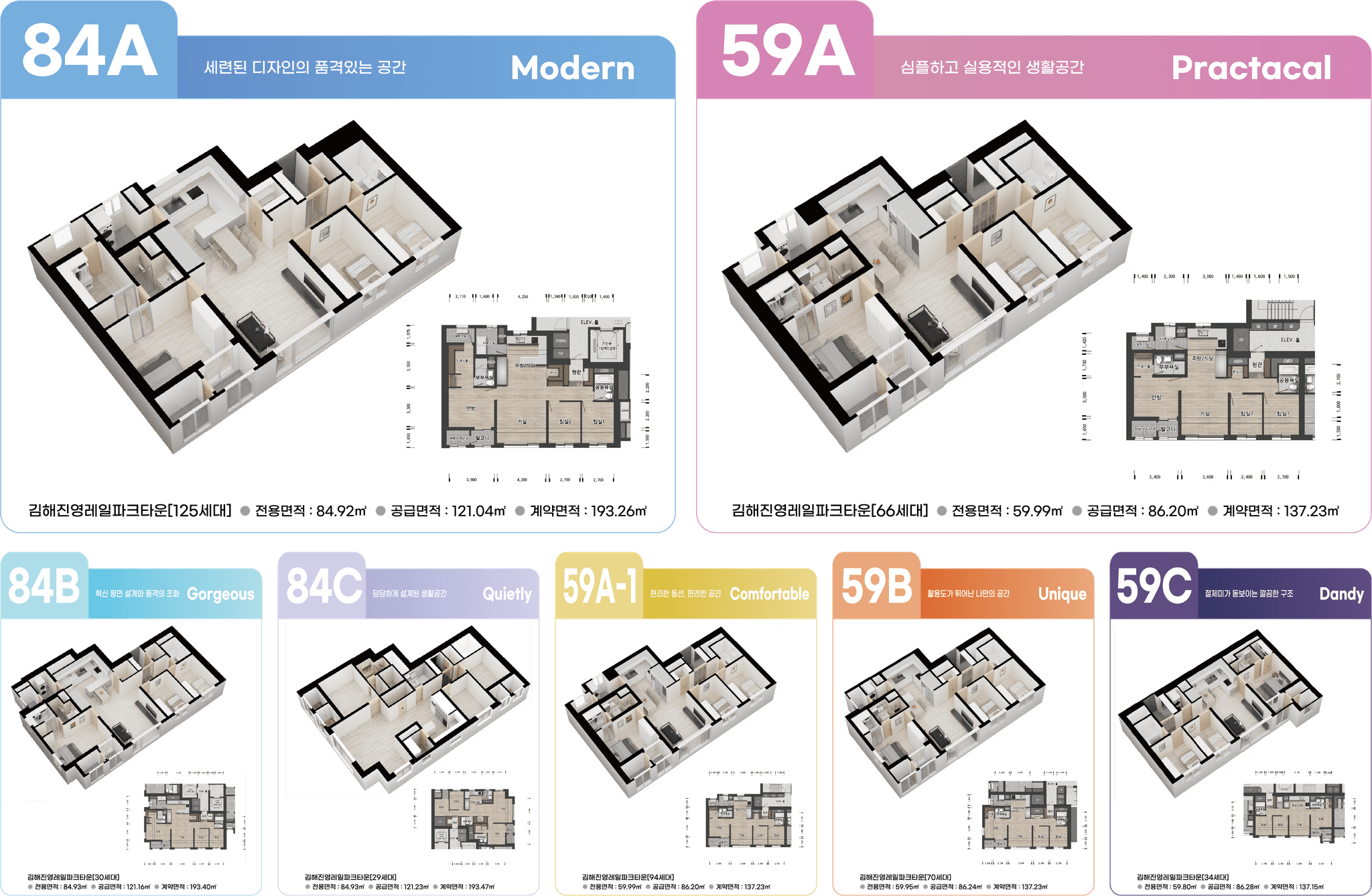 진영 유림 노르웨이숲 단지 배치 - 240세대 4개동
